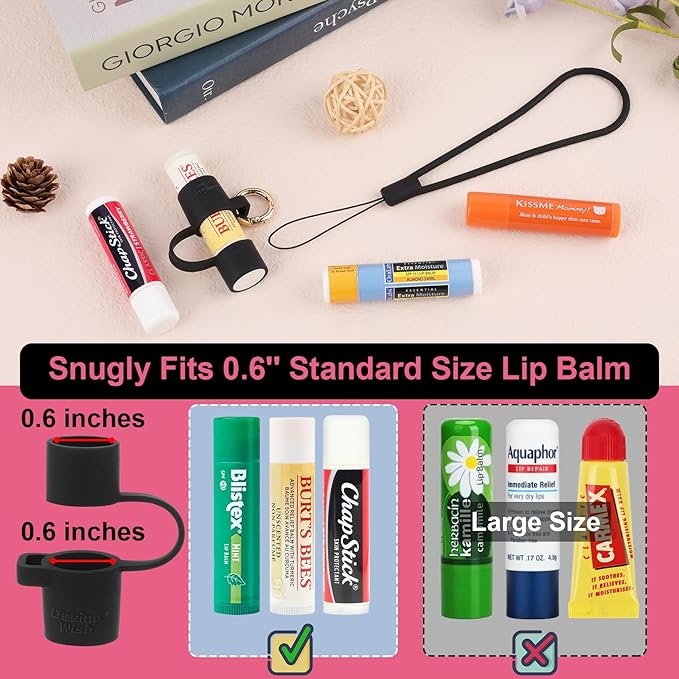 Desing Wish Silicone Lip Balm Holder Black