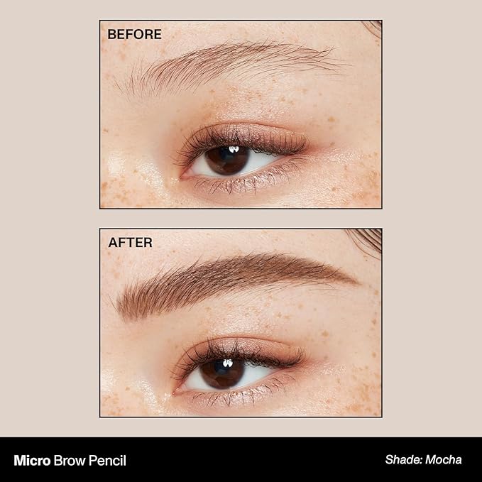 Morphe Micro Dual Eyebrow Pencil - Dual-Ended Brow Pencil Featuring a Retractable, Ultra-Precise, Pointed Tip - Richly Pigmented, Smooth-Gliding, Long-Lasting Wax Formula - Mocha (0.003 oz)