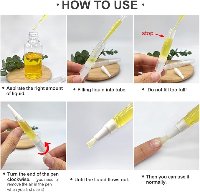 BlingKingdom 6pcs 3ml Empty Cuticle