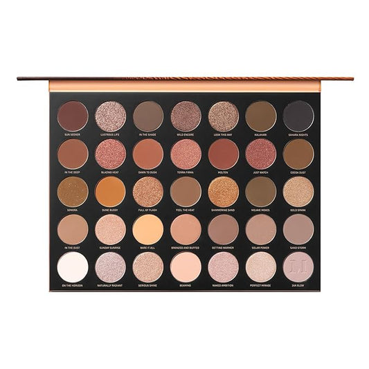 Morphe 35U Makeup Palette - Gilded Desert Artistry Palette with Deep Metallics, Shimmers & Matte Pressed Pigments - Made to Build, Blend & Layer for Everyday, Versatile Makeup Looks (1.98 oz)