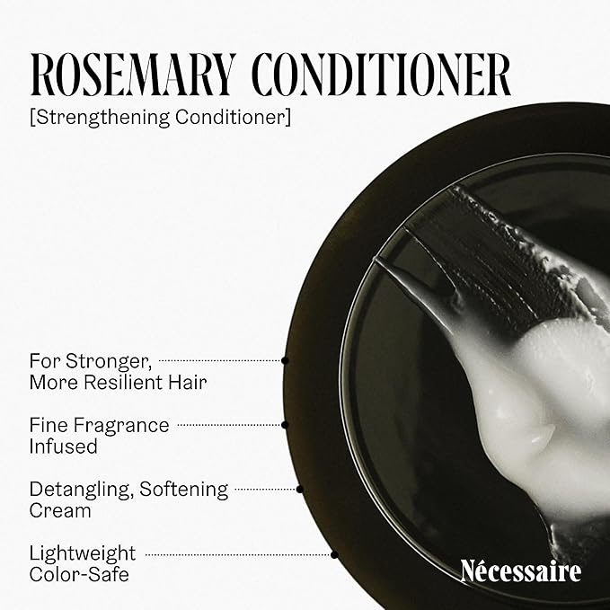 Nécessaire Rosemary Conditioner | Multi-Protien Strengthening Conditioner For Thinning Hair. For Women + Men. Good For All Hair Types/Textures. Free Of Sulfates. Color-Safe. 250 ml / 8.4 oz