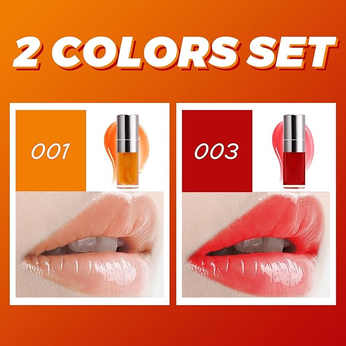 Lip Glow Oil Set, 2 Pcs