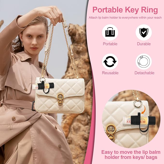 Desing Wish Silicone Lip Balm Holder Black