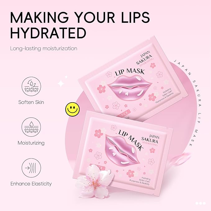 LAIKOU SAKURA Skin Care, Skin Care Set, Face Mask, Eye Mask, Lip Mask with Serum, Cleanser, Toner, Eye Cream, Essence Cream for Women Teen Girls Mom Daughter Mother's Day Christmas Birthday