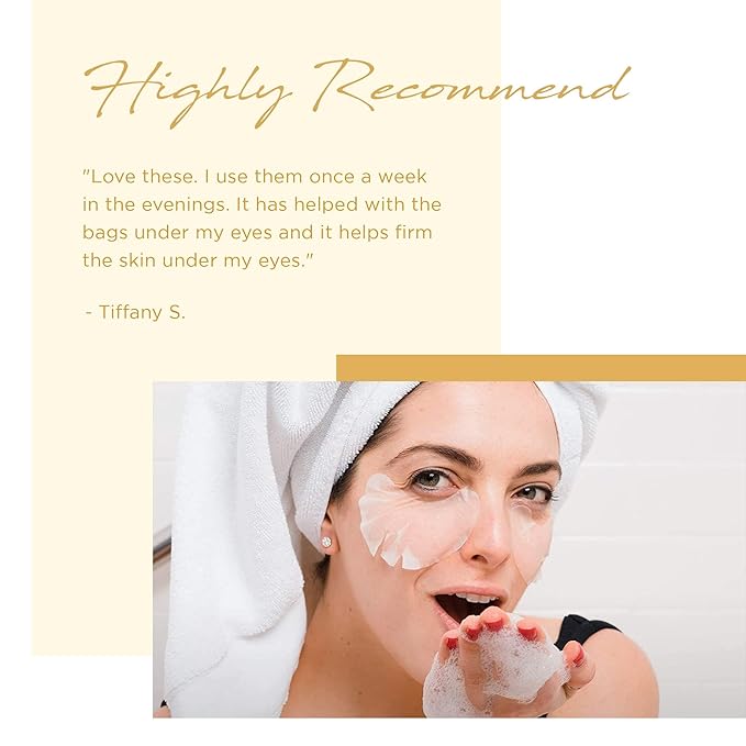 Azure Cosmetics 24K Gold & Retinol Anti Aging Under Eye Patches - Nourishing, Smoothing Hydrating Eye Mask - Reduces Fine Lines, Wrinkles, Dark Circles & Puffiness - Made in Korea - 5 Pairs