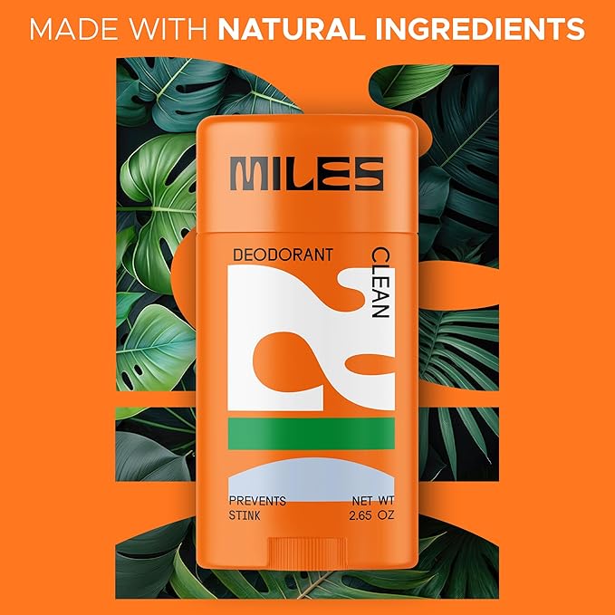 Miles Kids Deodorant for Boys and Girls - Aluminum Free Deodorant for Kids and Teens, Natural, Hypoallergenic, Made in USA - Clean Scent, 1-Pack