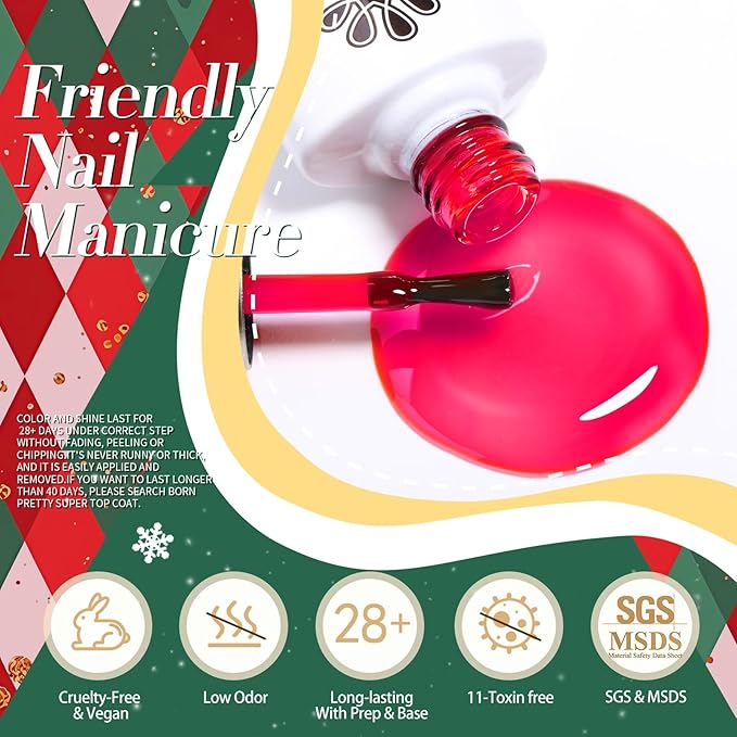 Born Pretty Jelly Gel Nail Polish Christmas Fall Winter Crystal Transparent Sheer Clear Gel Polish Red Coral Burnt Orange Green Grey Amber Brown 6 Colors Manicure Kit