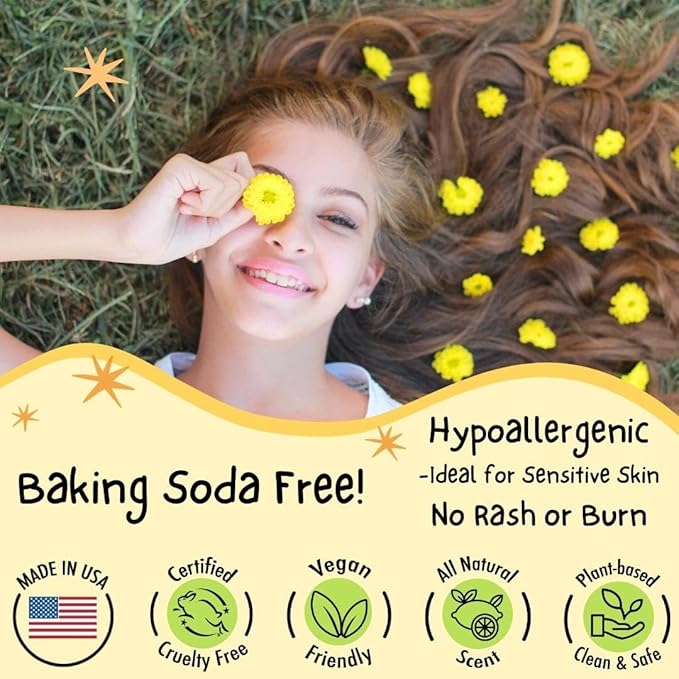 MONA BRANDS 100% Natural Kids Deodrant for Boys and Girls | Safe Deodorant for Kids | No Baking Soda, Aluminum or Synthetic Scents | Hypoallergenic (ORANGE 1.76 Oz)