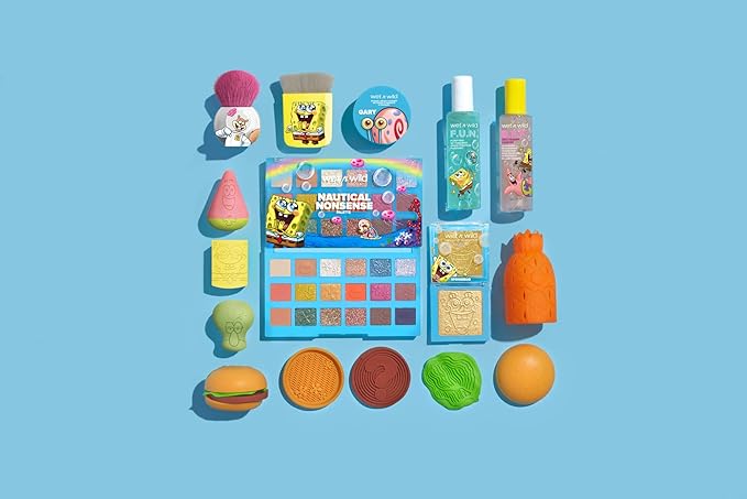 wet n wild SpongeBob SquarePants Purifying Setting Mist, 2-in-1 Face Cleanser & Makeup Setting Spray with Niacinamide & Centella - F.U.N. Edition