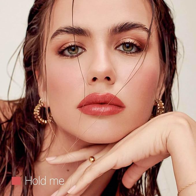 Moisture Nude Pink Lipstick – Hydrating Lip Balm for Dry, Cracked Lips, Weightless Creamy Lip Color with Vitamin E, Hydrasmooth, Glossy Juicy Finish, Long Lasting for Women (Hold me)