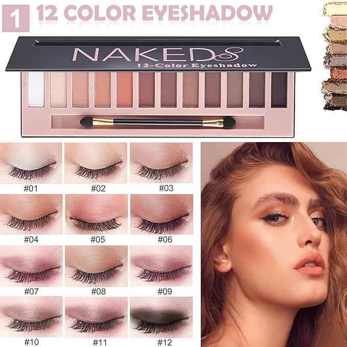 All in One Makeup Kit for Women Full Kit, Cosmetics Kit with Everything for Beginner&Professionals, Makeup Set Tween Girl, Make Up Kits for Teenagers, Makeup Gift Set for Girls, Women&Teens(12-Pink)