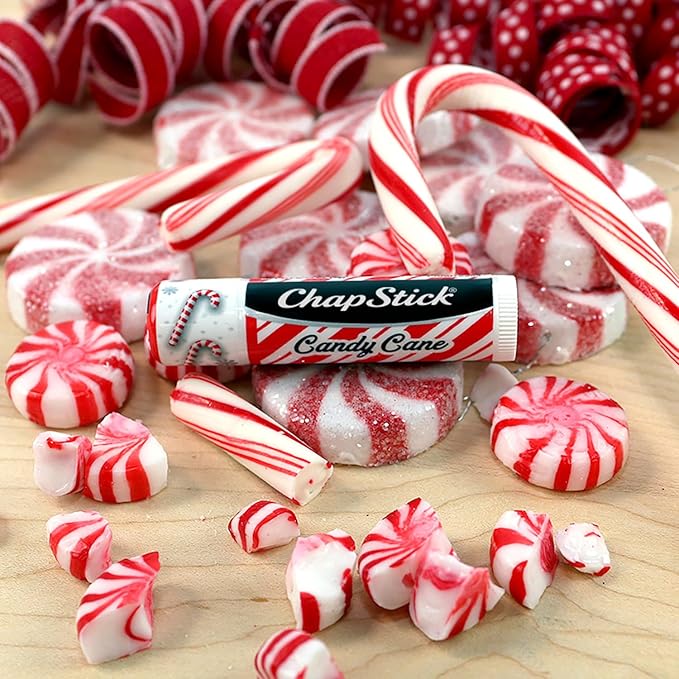 ChapStick Holiday Collection - Candy Cane, Pumpkin Pie & Sugar Cookie Flavors - Blister Pack of 3 Sticks 0.15 Each - Pack of 6 = 18 Sticks, Great Holiday Gift 3 Count (Pack of 6)