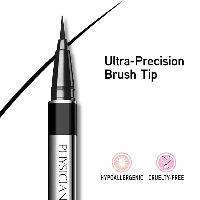 Physicians Formula Eye Booster, Lash-Enhancing 2-in-1 Eyeliner Serum, Dermatologist Approved, Hypoallergenic, Cruelty-Free & Vegan - Ultra Black