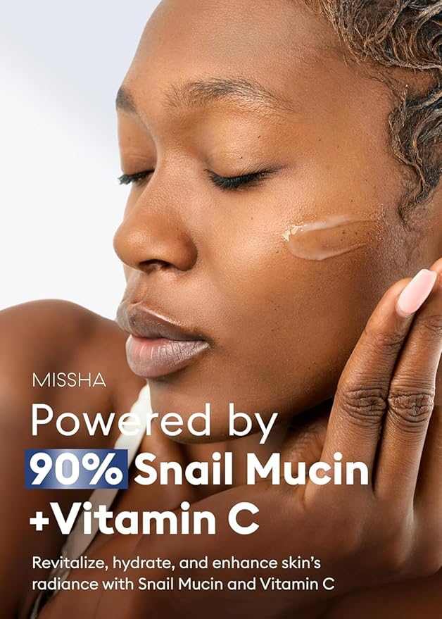 MISSHA Cell Renew Snail Mucin Vitamin C Cream 1.69 Fl oz, Hydrating Snail Mucin, Korean Skin Care for Improved Skin Texture & Youthful Glow, Korean Moisturizer, Kbeauty, Paraben Free
