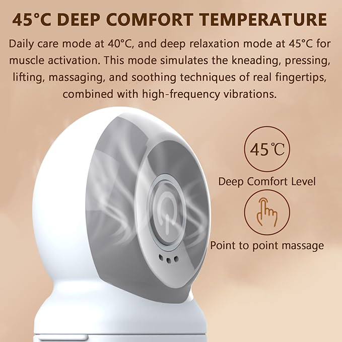 Eye Lift Wand, Eye Massager with Heat and Vibration for Dark Circles, Puffiness, Fine Lines/Wrinkle, Crow's Feet and Bags Under Eyes (Gray)