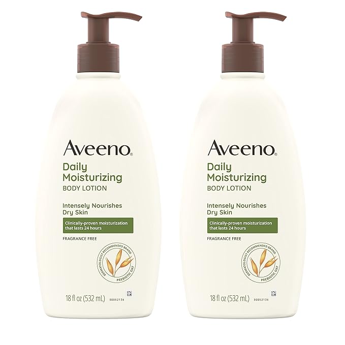 Aveeno Active Naturals Daily Moisturizing Lotion, 18-Ounce Pump (Pack of 2)