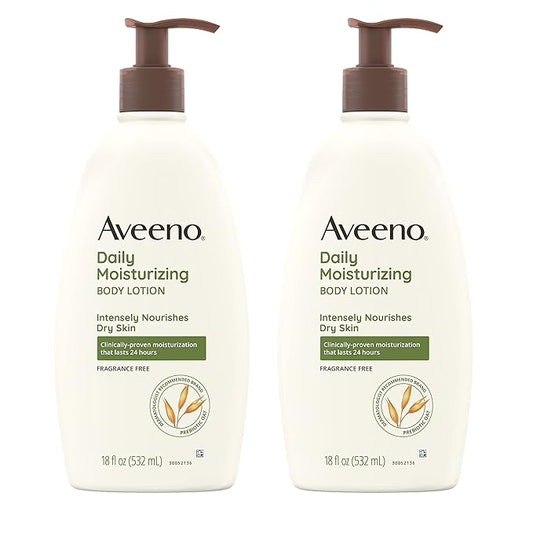 Aveeno Active Naturals Daily Moisturizing Lotion, 18-Ounce Pump (Pack of 2)
