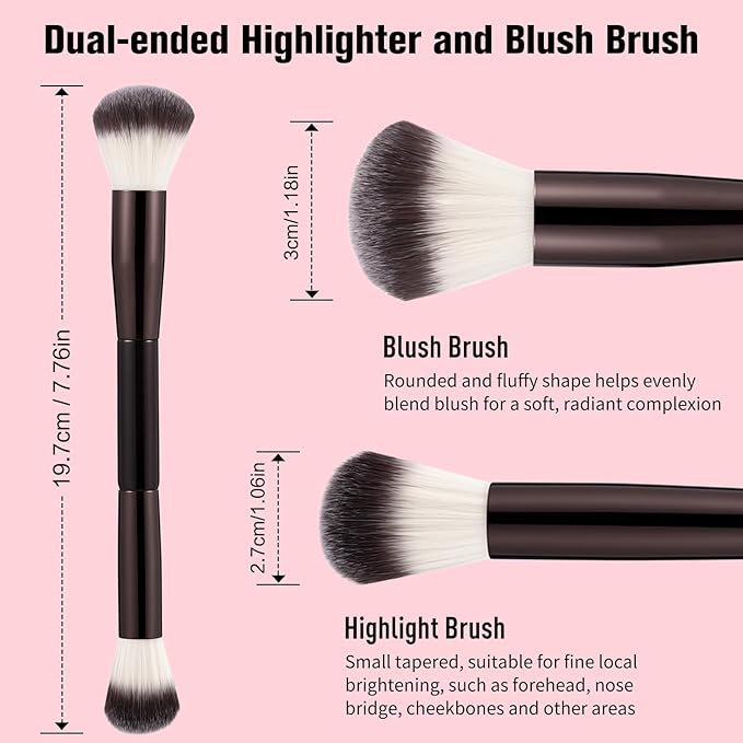 16 Color Contour Palette Makeup with 2 Brushes - Blush Highlighter Bronzer All-in-One Makeup Palette Contour Set - Face Cosmetics Gift, Holiday Beauty for Women (SET2)