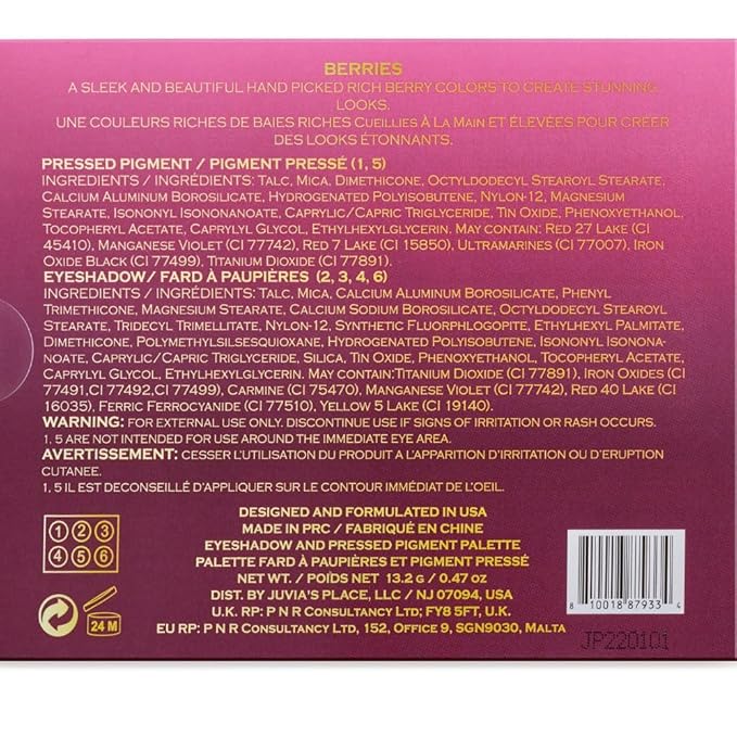 Juvia's Place Palette The Berries - Mauves, Deep