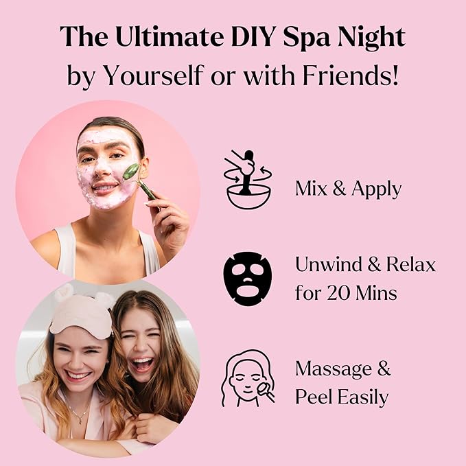 Jelly Mask for Facials - 12 Flavors Hydrating & Brightening Jelly Face Masks | Free Jade Roller & Spatula | Bulgarian Rose, Lavender, Hyaluronic Acid, 24K Gold face mask skin care |Vajacial Jelly Mask