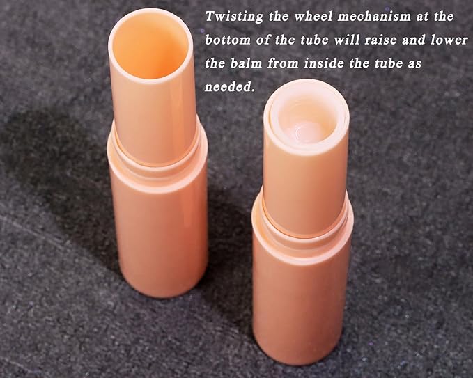 0.14oz Empty Flavored Lip Balm Container Tubes Plastic Homemade Moisturizing Lip Stick with Caps Bulk Fit for Women Adult DIY Making Supplies, 25 Count (Pink)
