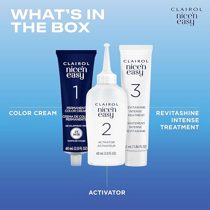 Clairol Nice'n Easy Permanent Hair Dye, 6G Light Golden Brown Hair Color, Pack of 3