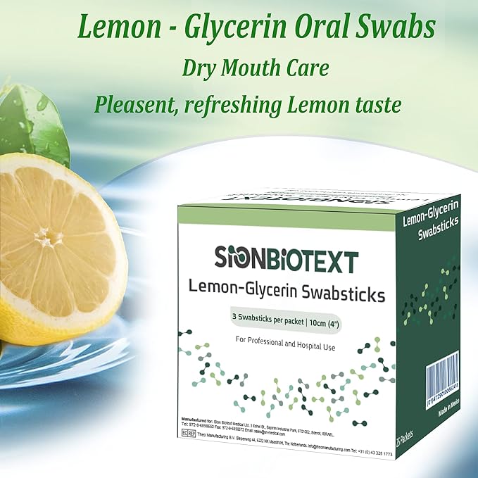 Lemon-glycerin swabsticks gently soothes minor