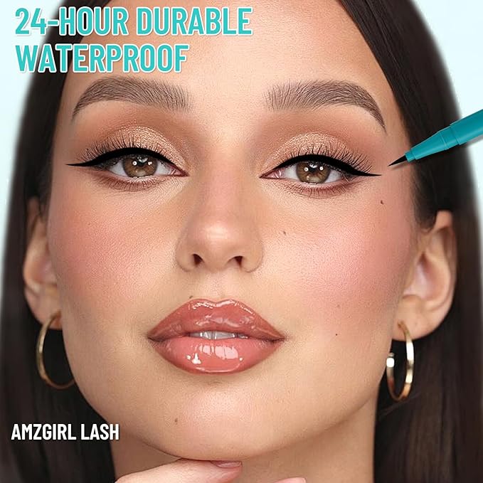 QIC Liquid Eyeliner,Waterproof Liquid Eye Liner, Long-Wearing,Smudge-Proof， Ultra-Smooth, Eyeliner Pen, Vegan Formula,Ultra-Fine Nib,Black