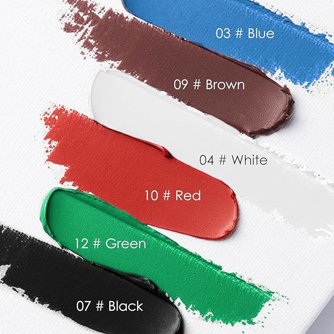 2Pcs Blue Face Body Paint Stick Eye Black, Makeup Paint Eyeblack for Baseball/Football/Halloween/Cosplay Party Makeup Cream Face Body Paint Easy to Blend