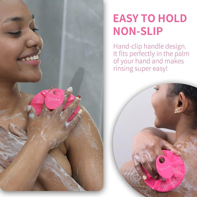 Silicone body scrubber shower bath