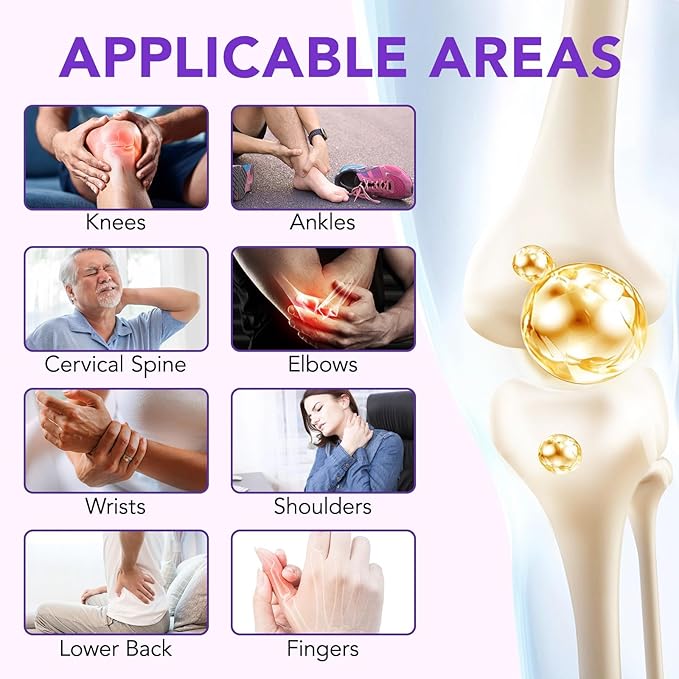 Joint Massage Purple Gel, Soothing Massage Cream for Joint Activities, Muscle, Knees, Lumbar, Neck, Back, Hands/Feet, Light-Weight & Easliy Spread for Post-Workout, Long-time Sitting|3.53Oz