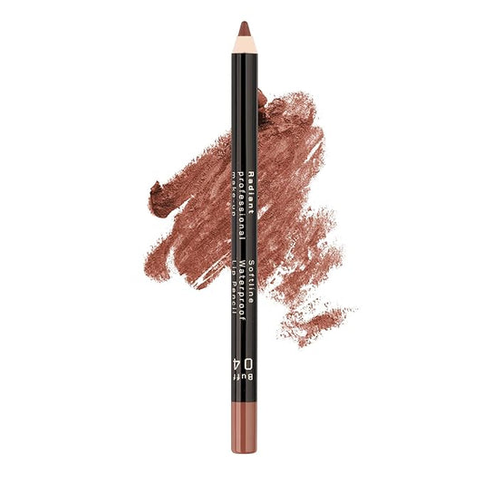 Radiant Professional Waterproof Lip Liner Pencil - Long Lasting Lip Liner for Defined Lips - Soft & Creamy Lipliner with Vitamin E - 1.20 g, (04 BUFF)