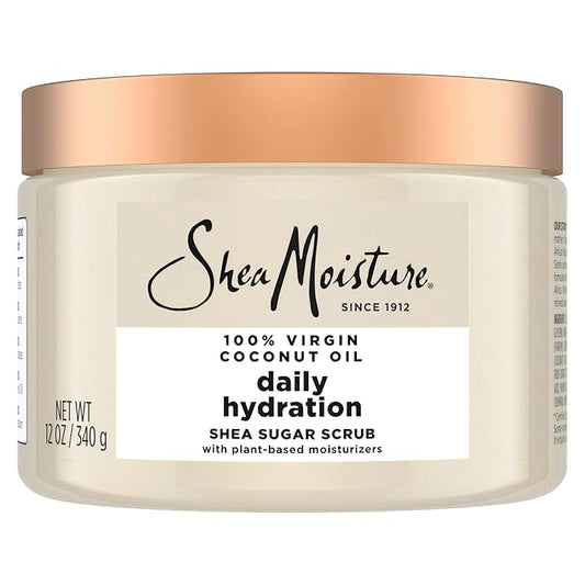 SheaMoisture Shea Sugar Body Scrub For Nourish And Replenish Skin Virgin Coconut Oil Daily Hydrating Body Scrub With 24h Shea Moisture Nutrients 12 oz