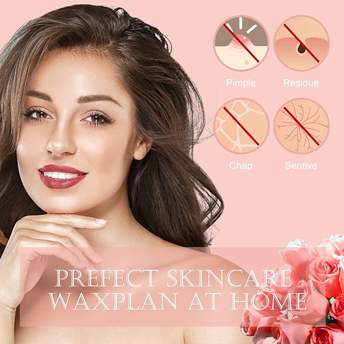 Wax Beads Bulk, 52.8oz Depilatory Painless Wax Beans Quick Hair Removal for Body Skin, Long Lasting for Back, Chest, Leg, At Home Waxing Choice