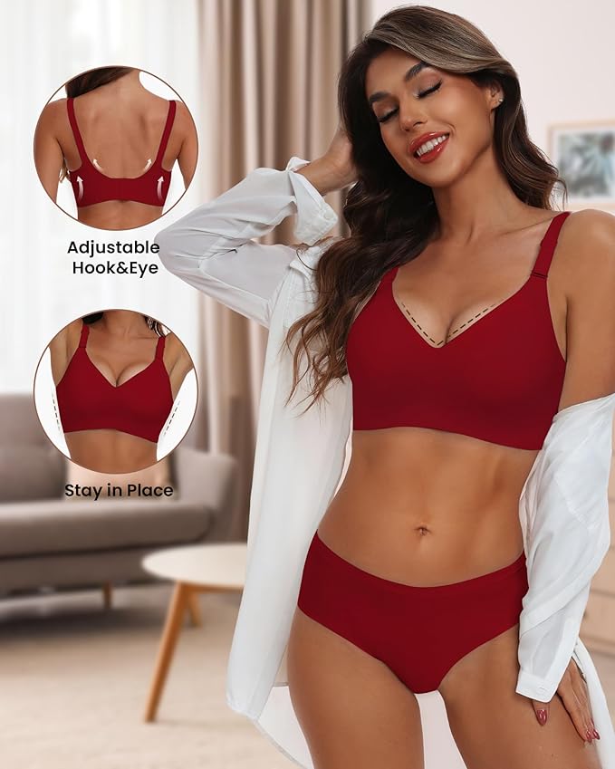 HORISUN Comfortable Seamless Full Coverage Bra for Women Wireless Bras with Soft Support Regular and Plus Size