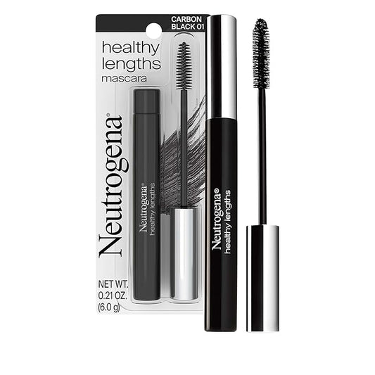 Neutrogena Healthy Lengths Mascara - with Vitamin E & Olive Oil, Lengthening Formula Extends the Look of Your Lashes up to 100% without Clumping, Flaking or Smudging, Carbon Black 0.21 oz