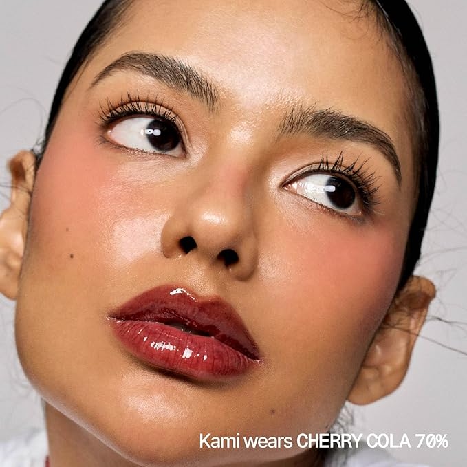 fwee 3D Voluming Gloss 70% (Rich) | High Shine, Non-Sticky Lip Gloss for Makeup | Long-Lasting, Moisturizing Gel Formula – Cherry Cola 70% | 30% & 70% Pigment Options | 5.3g