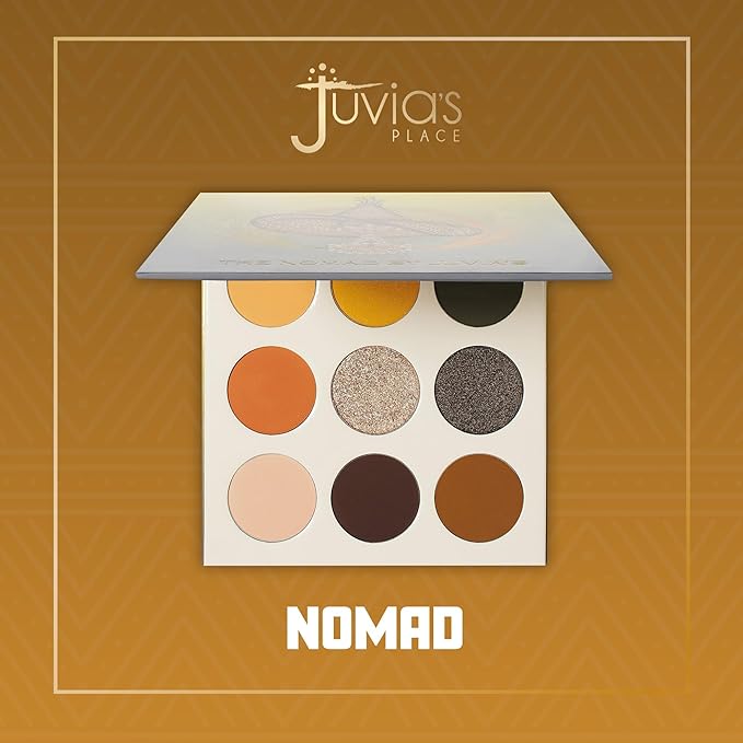 Juvia's Place Palette The Nomad - Marigold, Shimmering Honey, Deep Merlot, Shades of 9, Deep Merlot, Pigmented Makeup Palette Eye Color & Shine