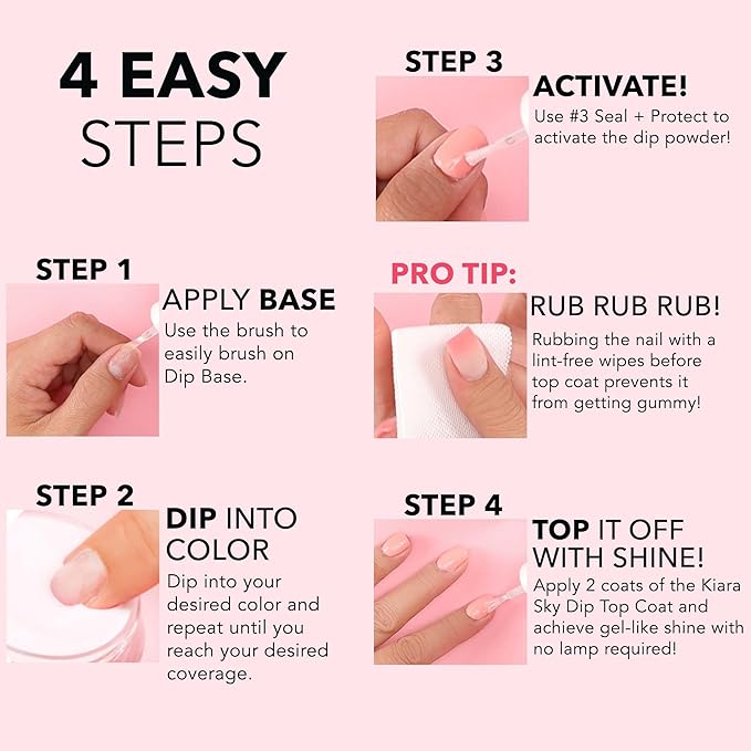 Kiara Sky Long Lasting Nail Dip Powder Pink The Cosmos 1 oz