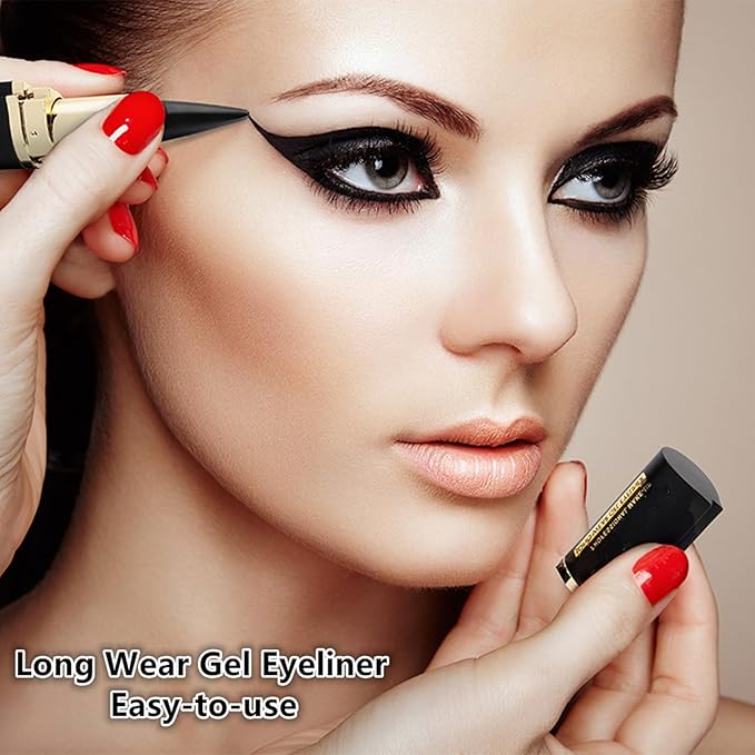 Go Ho Gel Eyeliner Stick,Soft Brown Eye Liner Cream Stick Crayon,Soft Smooth Long Wearing Eyeliner Pen,Eyeshadow Lips Makeup for Women(Brown)