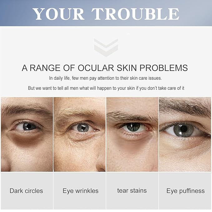 Men's Restoring Eye Cream Under Eye Cream for Dark Circles & Puffiness, Delay Aging Process of Eye Skin, Hydrating & Moisturizing, Reduces Puffiness, and Fine Lines