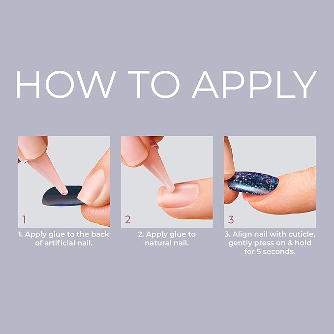 KISS Gel Fantasy Ready-To-Wear Fake Nails, Short, Square - After Last Night, Smudge Proof, Waterproof, No Dry Time, Durable, Flexible, DIY Manicure, Salon Quality, Long Lasting | 28 Count