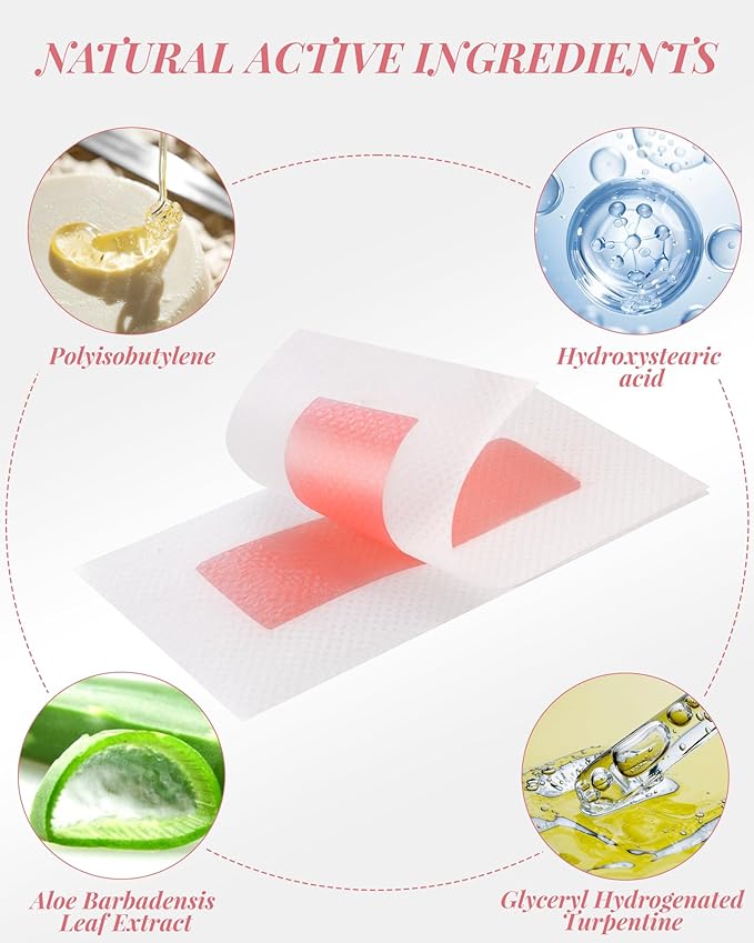 20PCS Facial Wax Strips for Hair Removal, Facial Hair Removal for Women, Waxing Kit for Women's Face, Bikini, Chest, Body, Arms, Legs, Back, & Brazilian | 20ct Waxing Strips & 4 calming Oil Wipes