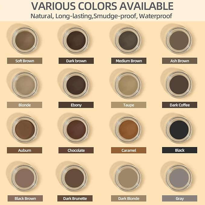 Eyebrow Pomade - Waterproof Brow Pomade for Long-lasting Results,Smudge Proof and Sweat Resistant Formula,Natural Eyebrow Makeup for All Skin Types and Tones - Chocolate