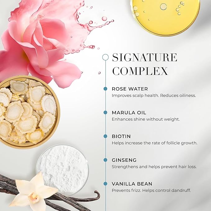 Goldie Locks Shampoo and Conditioner Travel Set - TSA-Approved Hydrating Hair Care Duo with Biotin, Marula Oil & Rose Water – Protein, Sulfate & Paraben-Free in Limited Edition Gold Bag - 3.4 oz each