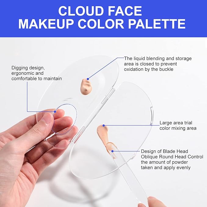 BS-MALL Makeup Mixing Palette Acrylic Mixing Tray