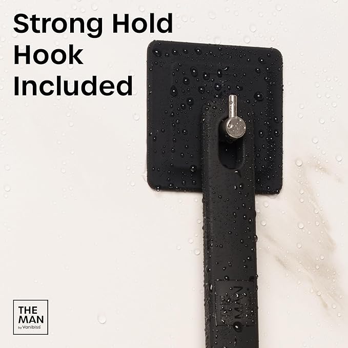 The Man Silicone Face Scrubber for Men, Flex Face Brush for Men, Removes Dead & Dry Skin, Shower Facial Cleansing Brush (Back Scrubber)