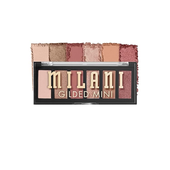 Milani Gilded Mini Eyeshadow Palette with 6 Matte & Shimmer Hues - It's All Rosé