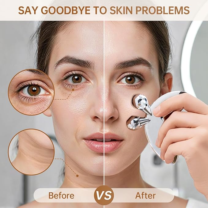 Ice Face Roller-3D Butterfly roller for Women,Stainless Steel Gua Sha Facial Massager Tool for Skin Tightening,2-in-1 Body Gua Sha Massager Tool for Muscle Ache&Lymphatic Drainage,Butterfly Decoration