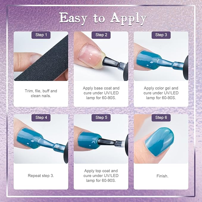 JODSONE Gel Nail Polish Starter Set 100 Pieces Multi-color Gel Nail Polish Nail Salon Home Use In Shine